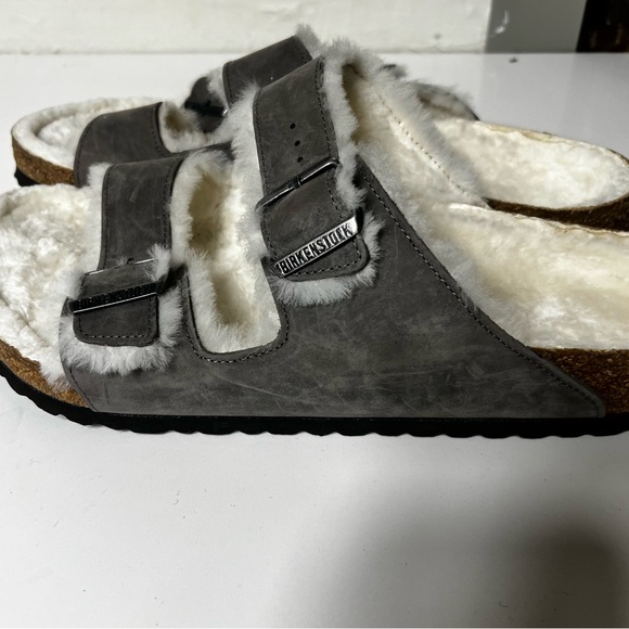 Birkenstock Other - Men’s Birkenstock Charcoal Shearling Sandals
